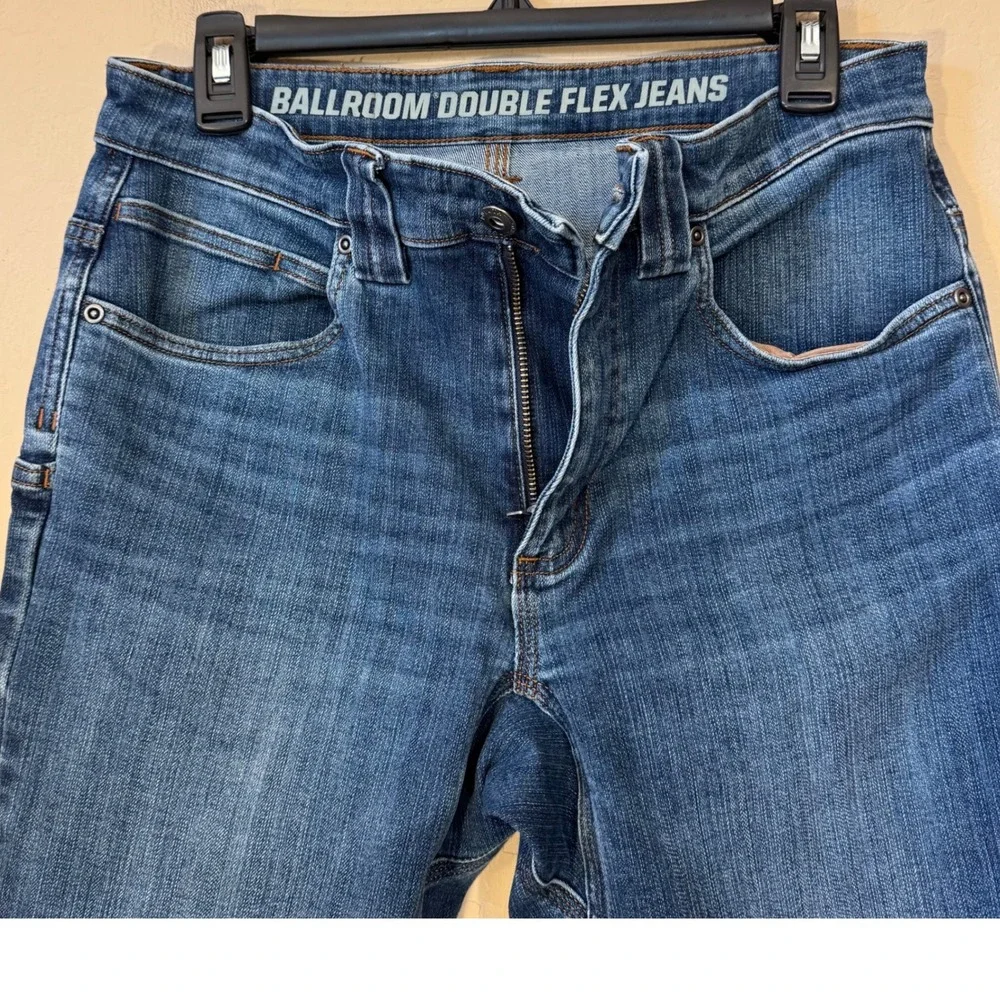 Duluth Trading Co Ballroom Double Flex Jeans Men 30x30‎ Slim Fit Blue Denim
